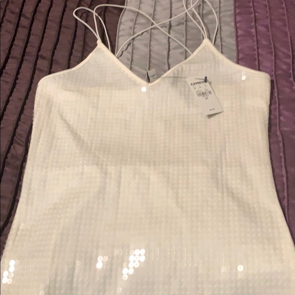 Express sequin top